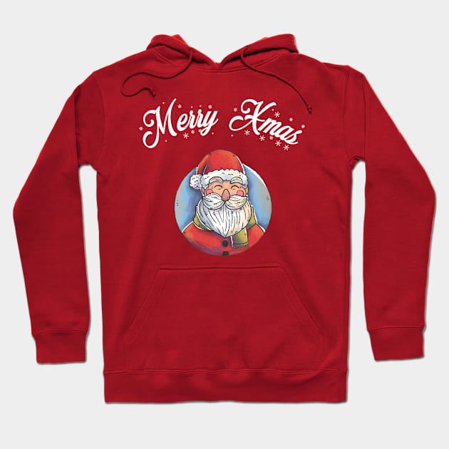 Merry Christmas With Santa Clause Funny Xmas Gift Hoodie by salemstore